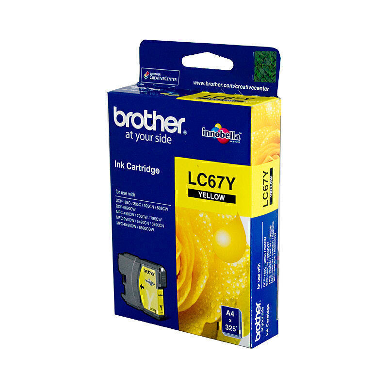 Brother LC-67Y Yellow Ink Cartridge for DCP-185C, DCP-385C, DCP-395CN ...